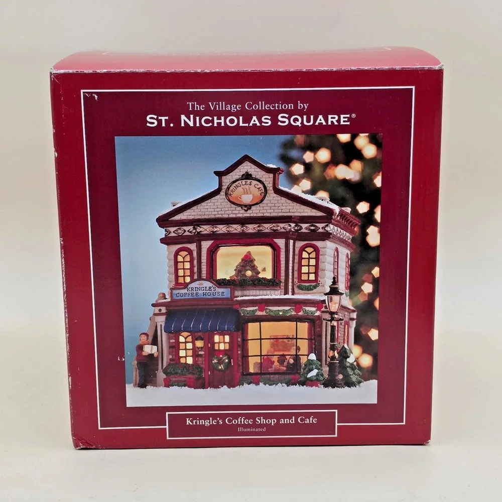 St. Nicholas Square Kringle's Coffee Shop and Cafe Village Collection 2005 Boxed